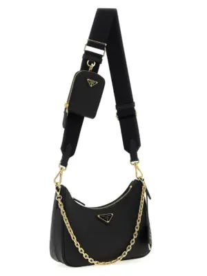 'Prada Re-Edition 2005' shoulder bag Woman PRADA Black