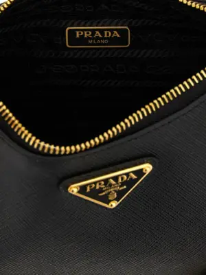 'Prada Re-Edition 2005' shoulder bag 100% calfskin leather (Bos Taurus) PRADA Black