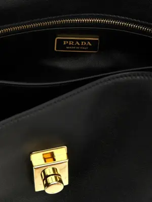 'Prada Soft Sound' shoulder bag 100% leather PRADA Black