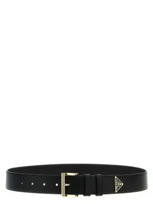 'City calf' belt PRADA Black
