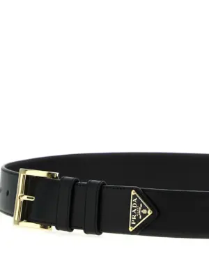 'City calf' belt Woman PRADA Black