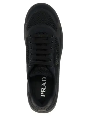 Mesh sneakers 100% polyester PRADA Black