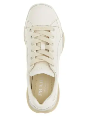 Nappa sneakers 100% lamb leather (Ovis aries) PRADA White