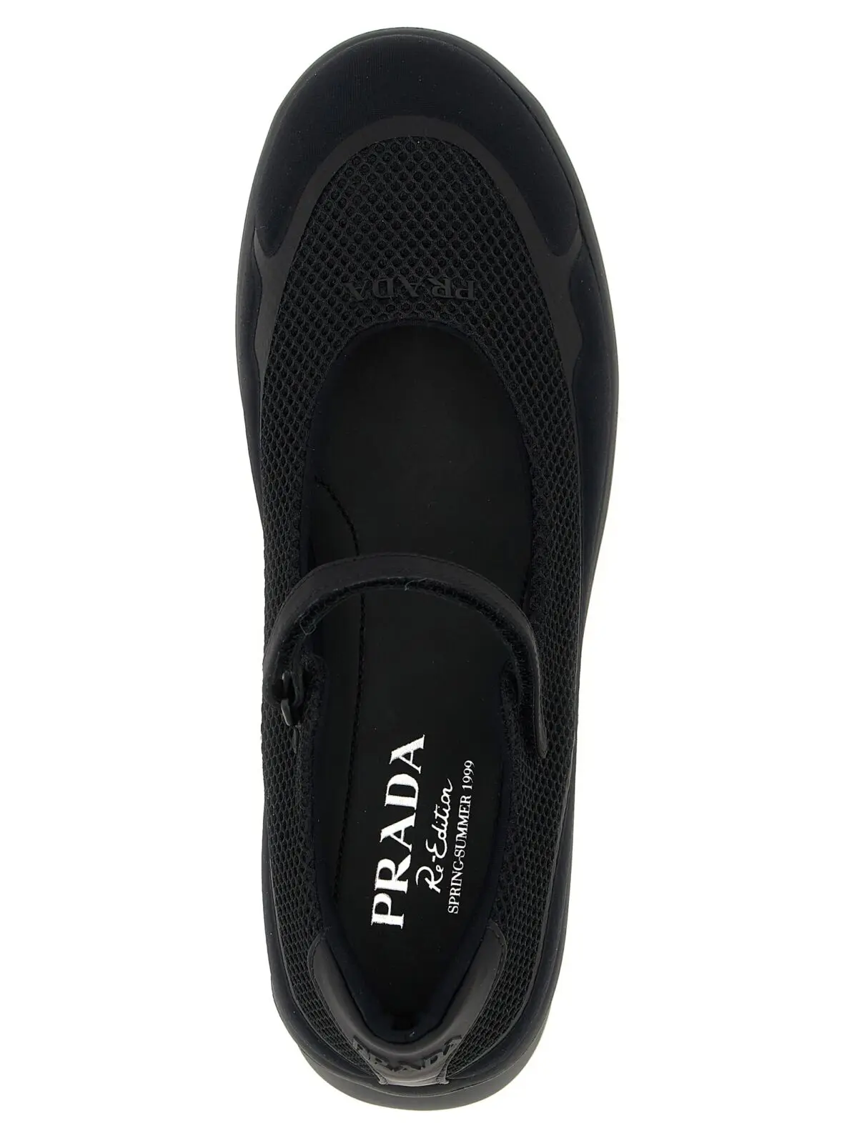 Балетки з сітки Prada Чорні 4 Mesh ballet flats 100% polyester PRADA Black
