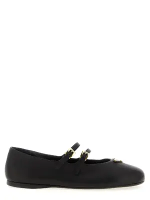Double strap ballet flats PRADA Black