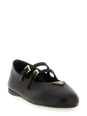 Double strap ballet flats 1F794NF005038F0002 PRADA Black