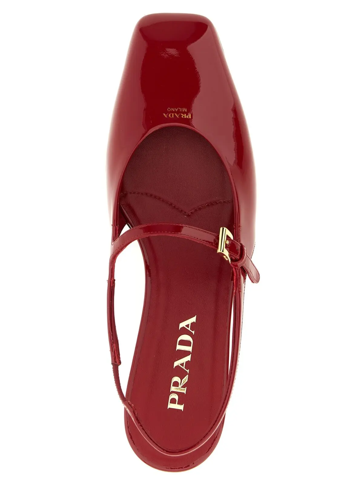 Туфлі Prada Patent leather slingback Червоні 4 Patent leather slingback 100% calfskin leather (Bos Taurus) PRADA Red