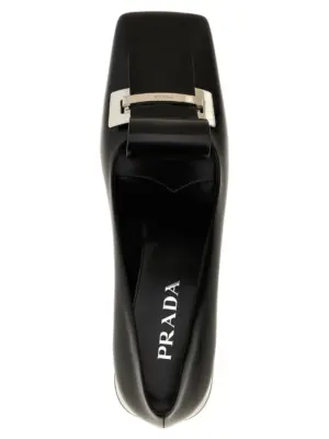 Leather pumps 100% calfskin leather (Bos Taurus) PRADA Black