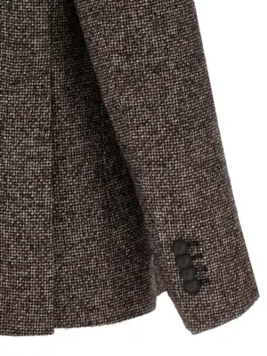 'Exclusive Garment' line blazer 56% virgin wool 27% polyamide 17% acrylic TAGLIATORE Brown