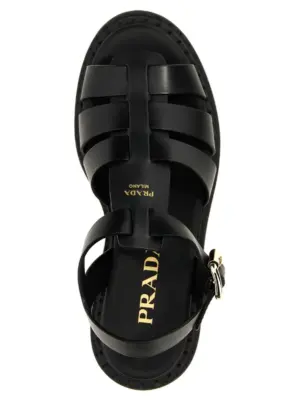 'Monolith' sandals 100% calfskin leather (Bos Taurus) PRADA Black