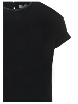 Monile crew-neck T-shirt Woman BRUNELLO CUCINELLI Black