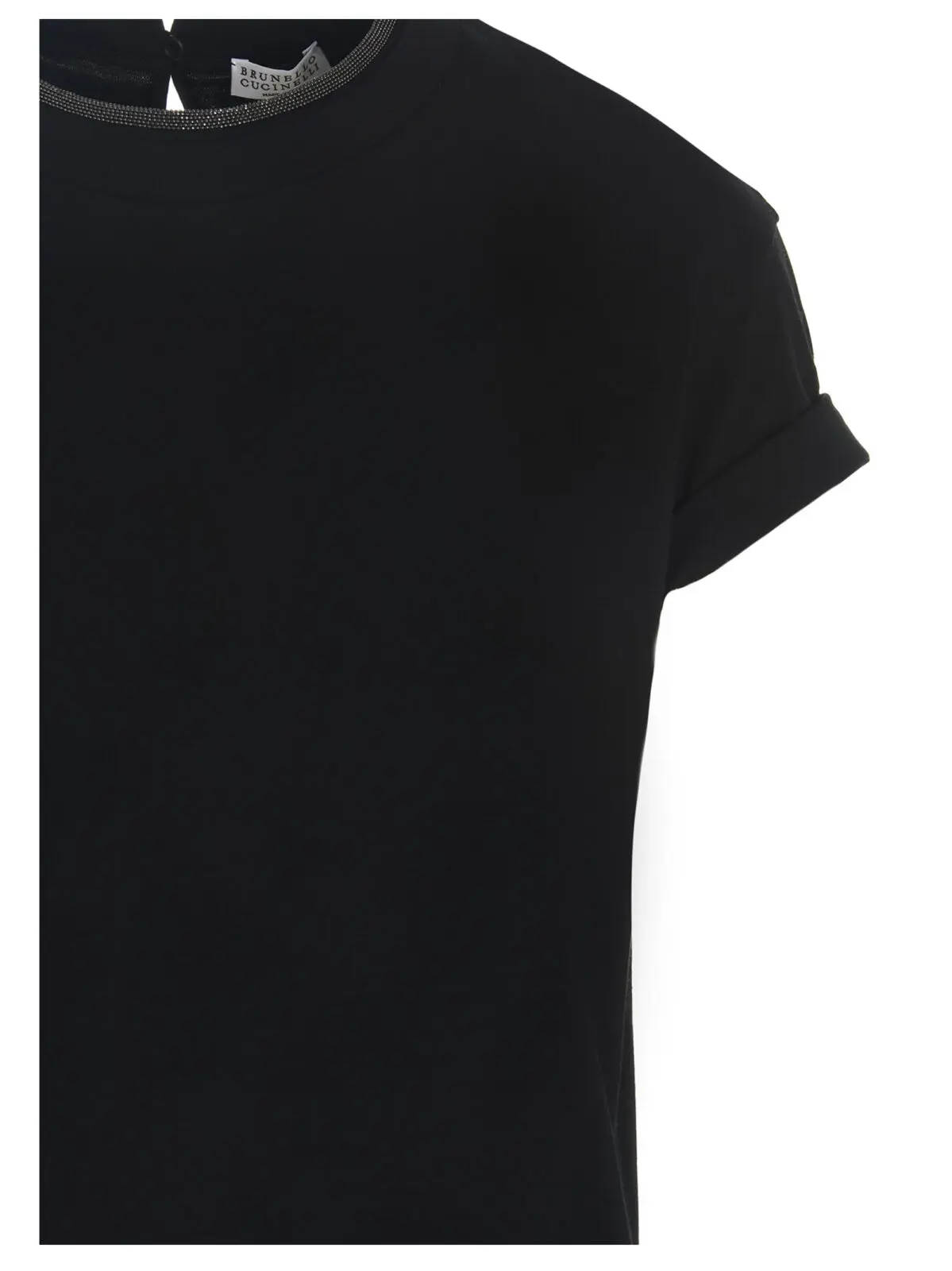 Футболка Brunello Cucinelli Monile crew-neck Чорна 3 Monile crew-neck T-shirt Woman BRUNELLO CUCINELLI Black
