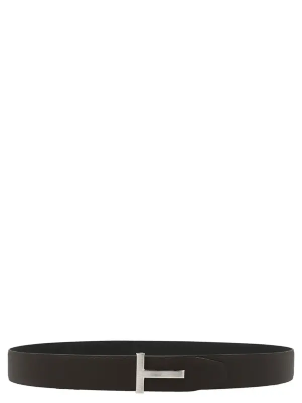 Leather reversible belt TOM FORD Multicolor