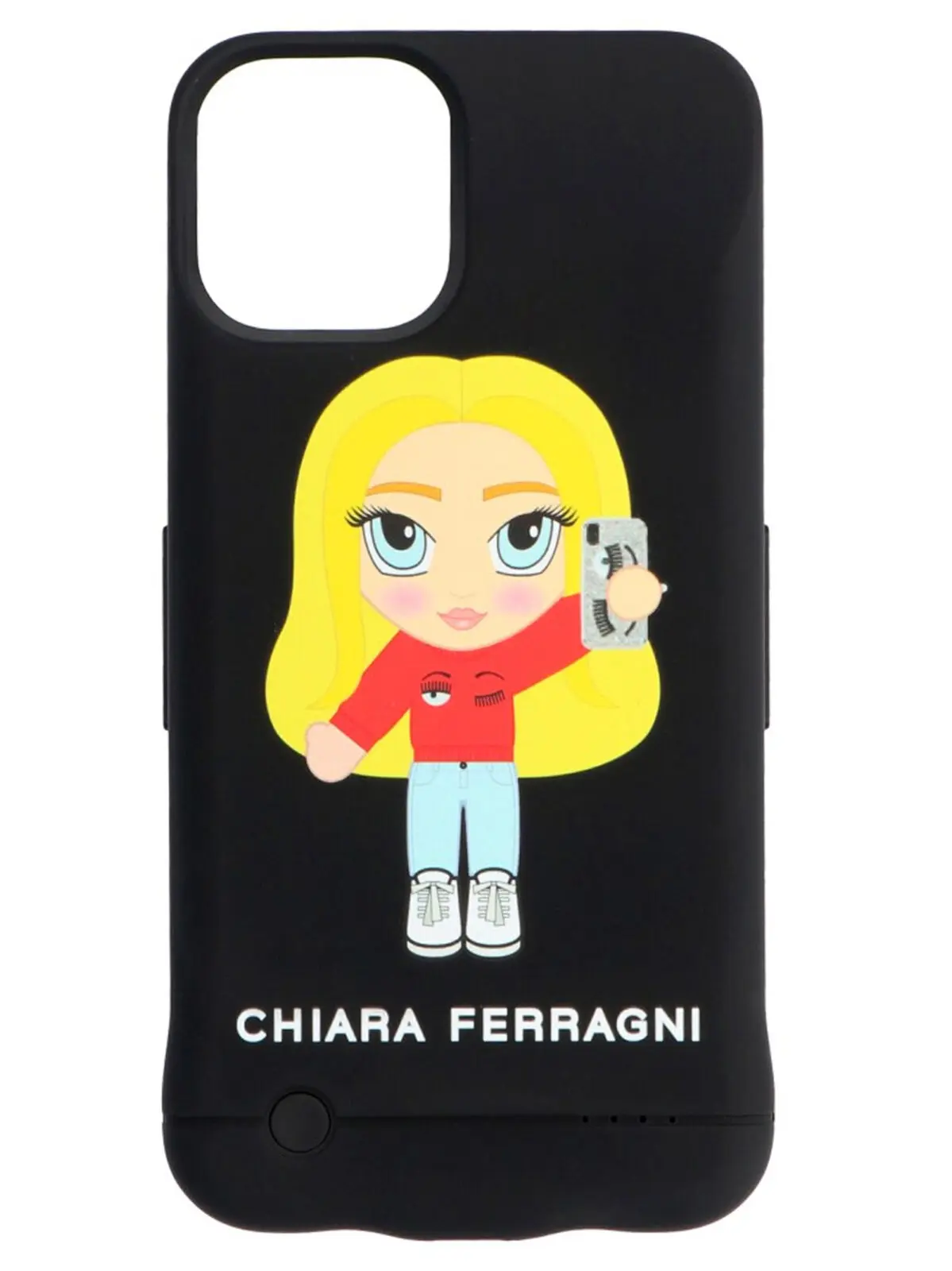 Чохол для телефону Chiara Ferragni Brand Cf Mascotte I-Phone 11 pro Чорний 1 'Cf Mascotte' I-Phone 11 pro battery case CHIARA FERRAGNI BRAND Black