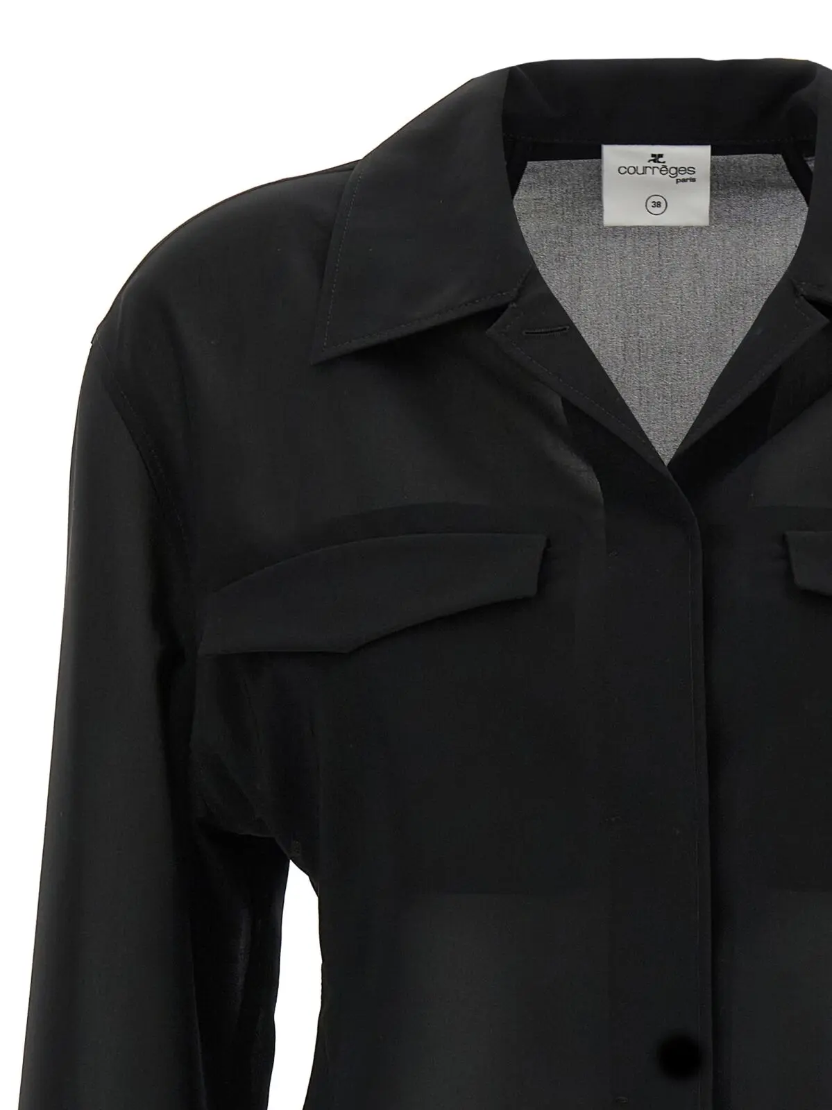 Сорочка Pocket Courreges Чорна 3 Pocket shirt Woman COURREGES Black
