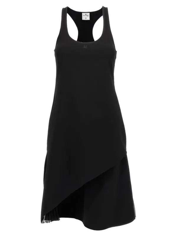 'Infinty Pleats A-Line' dress COURREGES Black