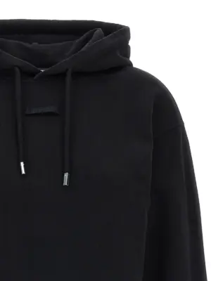 'Le Hoodie Gros-Grain' hoodie Woman JACQUEMUS Black