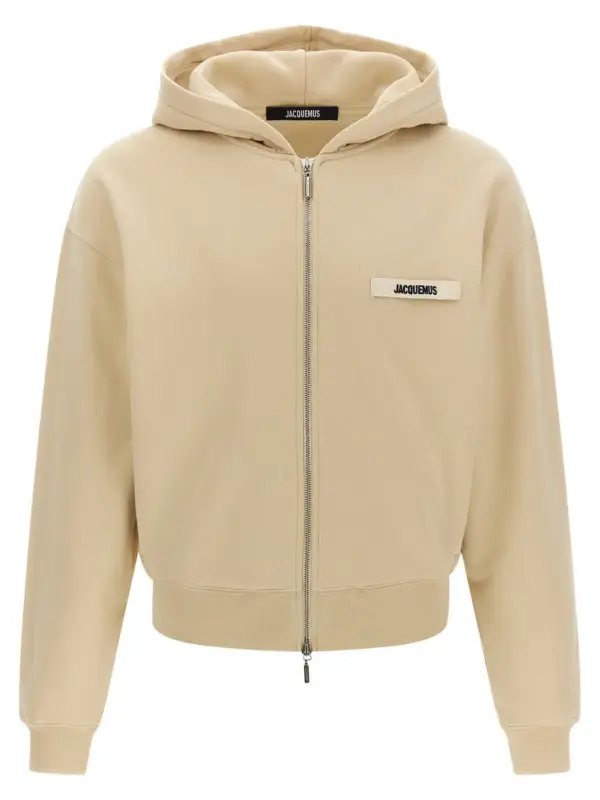 'Le Hoodie Grip Gros Grain' hoodie JACQUEMUS Beige