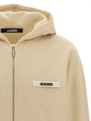 'Le Hoodie Grip Gros Grain' hoodie Man JACQUEMUS Beige