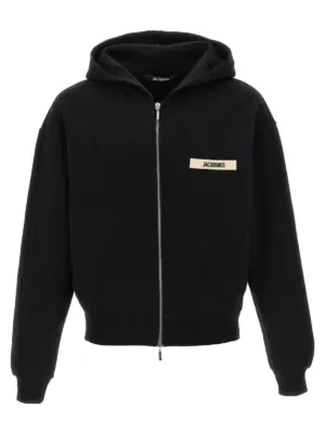 'Le Hoodie Grip Gros Grain' sweatshirt JACQUEMUS Black