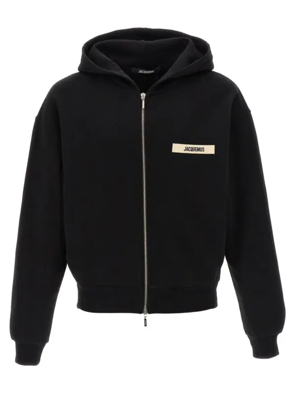 'Le Hoodie Grip Gros Grain' sweatshirt JACQUEMUS Black