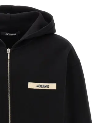 'Le Hoodie Grip Gros Grain' sweatshirt Man JACQUEMUS Black