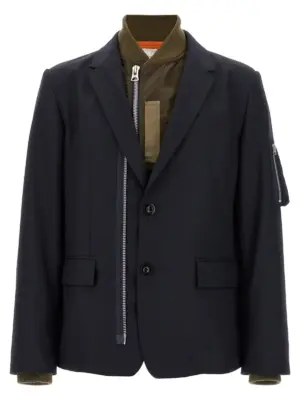 Bomber insert blazer 2503743M233 SACAI Blue
