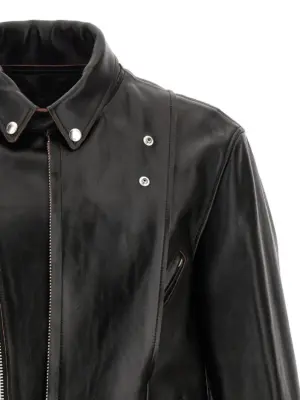 Leather biker jacket  SACAI Black