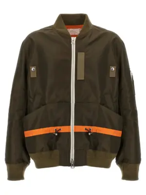 Twill nylon blouson SACAI Green