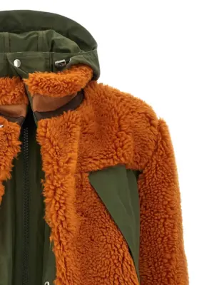 Faux shearling parka Man SACAI Multicolor