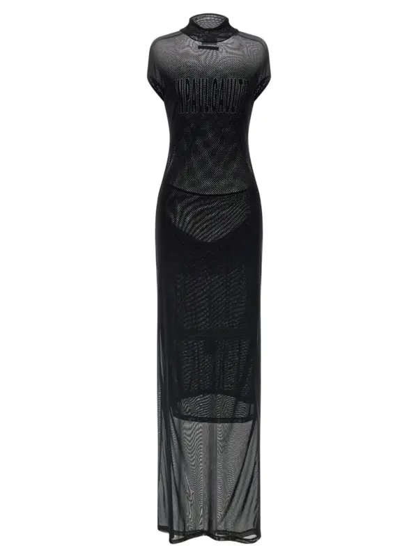 Flocked dress JEAN PAUL GAULTIER Black