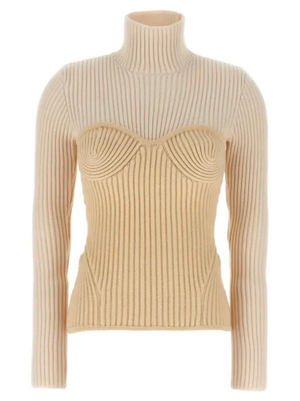 Corset sweater JEAN PAUL GAULTIER White