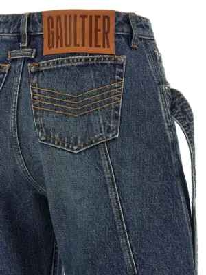 'The Blue Denim Strap' jeans 100% cotton JEAN PAUL GAULTIER Light Blue