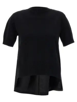 Patchwork sweater SACAI Black