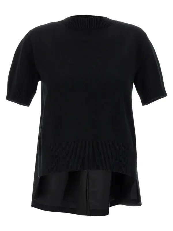 Patchwork sweater SACAI Black