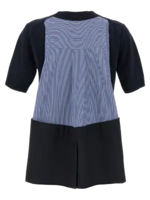 Patchwork sweater 2507849239 SACAI Blue