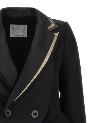 Multilayer blazer Woman SACAI Black