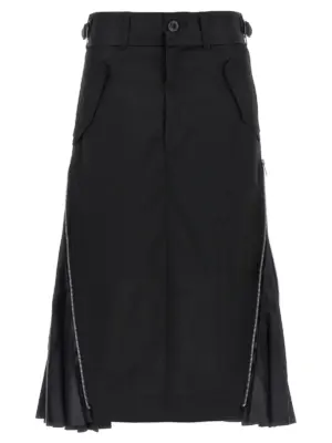 'Cargo Mix' skirt SACAI Black