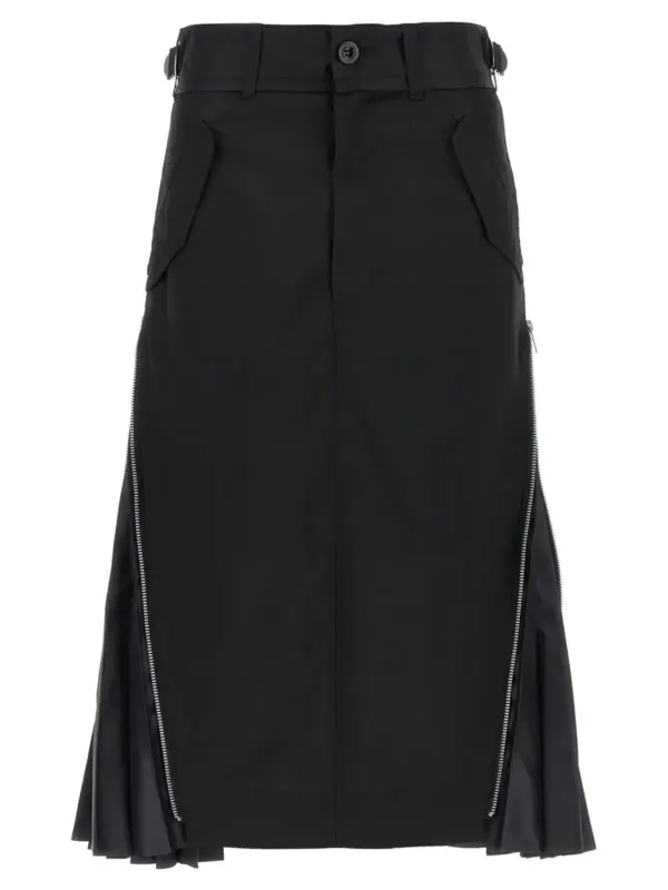 'Cargo Mix' skirt SACAI Black