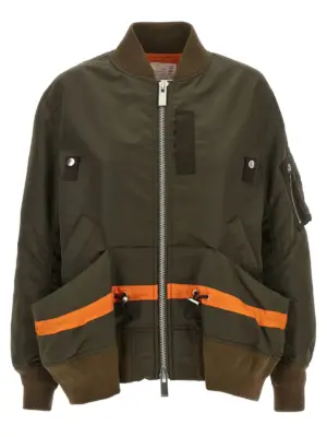 Drawstring bomber jacket SACAI Beige