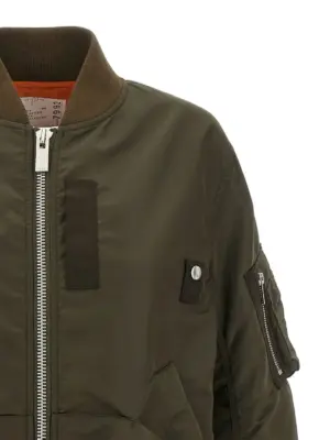 Drawstring bomber jacket Woman SACAI Beige