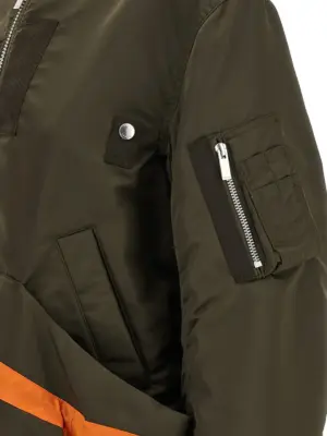 Drawstring bomber jacket 100% nylon SACAI Beige