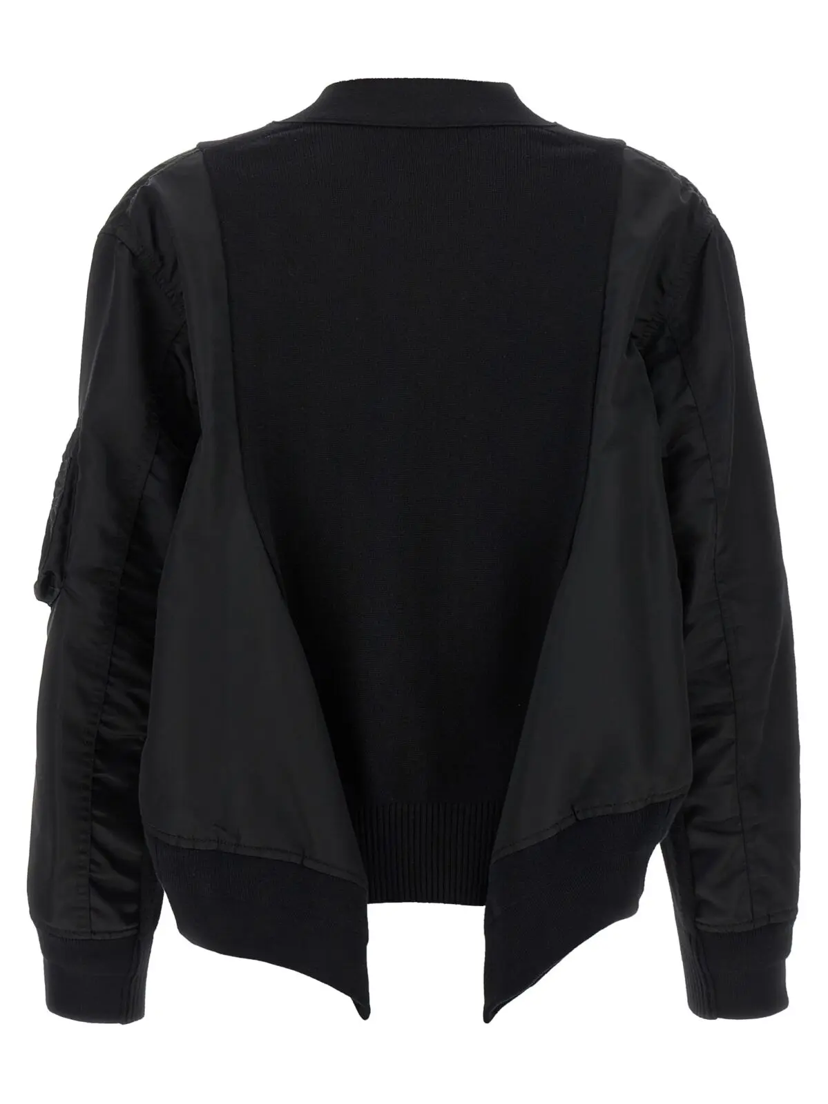 Кардиган з нейлоновими вставками Sacai Чорний 2 Nylon insert cardigan 2507996001 SACAI Black