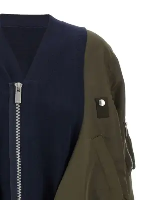 Nylon insert cardigan Woman SACAI Multicolor