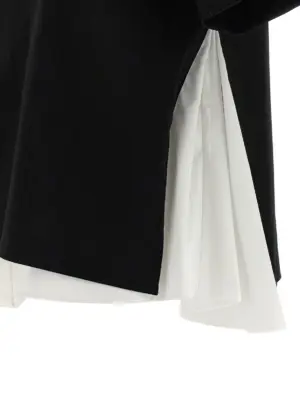 Double layer t-shirt 100% cotton SACAI White/Black