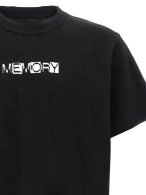 'Memory' T-shirt Woman SACAI White/Black