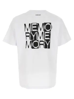 'Memory' T-shirt 250971S101 SACAI White/Black