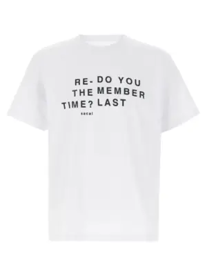 Flocked T-shirt SACAI White