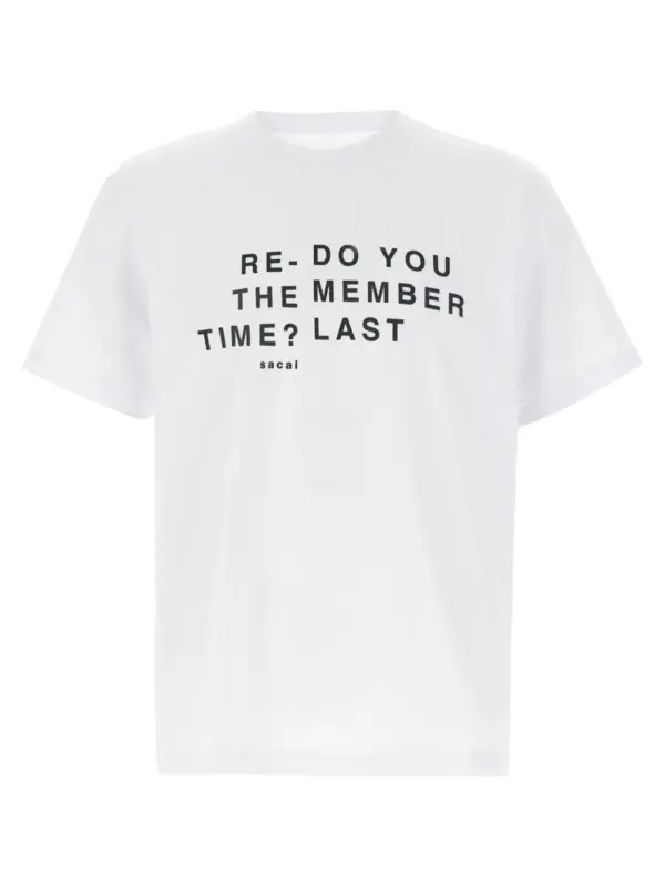 Flocked T-shirt SACAI White