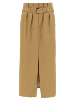 'Seaches Long' skirt DRIES VAN NOTEN Beige